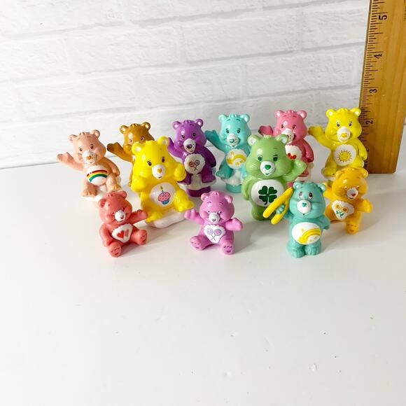 Vintage Care Bears Figure Lot Of 12 Collectible 1980s Cake Toppers PVC - Picture 10 of 10